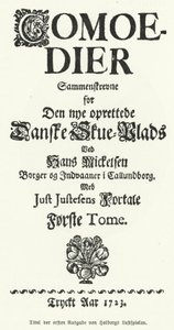Title Page of Danish-Norwegian Playwright, Philosopher and Historian Ludvig Holberg