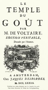 Title page of the first edition of Voltaire