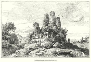 Tomb of the Horatii and the Curiatii, warriors of ancient Roman legend by German School