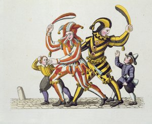 Two Jesters Playing with Children, from Old Nuremberg
