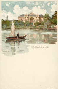 View of the city of Karlsruhe in Germany by German School