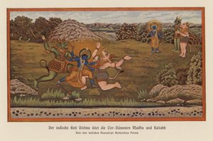 Vishnu Slaying the Demons Madhu and Kaitaba by German School