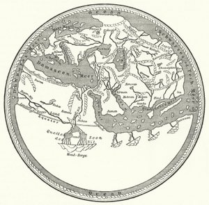 World map of the Arab geographer and cartographer Muhammad al-Idrisi by German School
