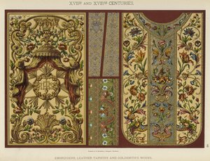 17th and 18th Centuries, Embroidery, Leather Tapestry and Goldsmith