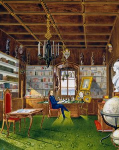 The Library in Villa Lazarovich, Trieste Residence of Maximilian of Habsburg