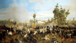 Battle of Magenta. Painting by Gerolamo (Girolamo) Induno
