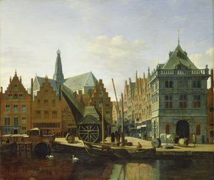 View of the Spaarne at Haarlem, 1667 by Gerrit Adriaensz Berckheyde