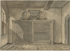 Two Copper Basins in the Church at Loosduinen by Gerrit Lamberts