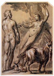 Adam and Eve. The Fall, late 1590s by Gerrit Pietersz