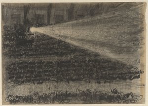 Spotlight over the spectators in the stands of Circus Carré by Gerrit Willem Dijsselhof