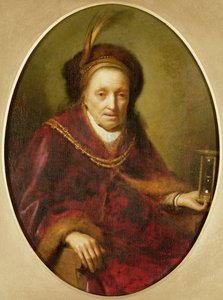 An Old Woman with an Hour Glass by Gerrit Dou