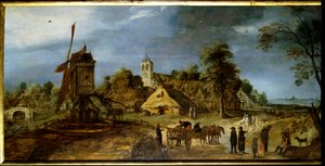 A Village Street by Gerrit van Honthorst