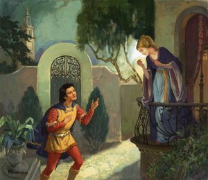 Unidentified balcony scene, possibly Romeo and Juliet