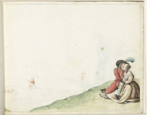 Lovers by a Pond by Gesina ter Borch