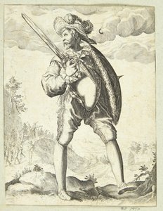 Soldier Armed with Sword and Shield by Gheyn, Jacques II de