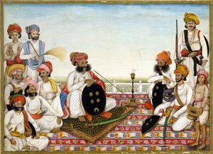 Thakur Dawlat Singh Among Courtiers