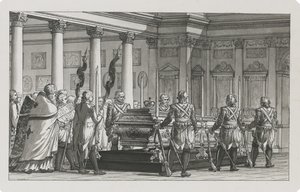 The Emperor Paul I Lying in State with a Guard of Honour by Giacomo Antonio Domenico Quarenghi