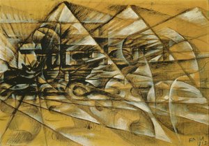 The Speed of an Automobile by Giacomo Balla