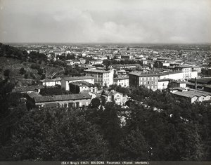 Panorama of Bologna with Some Factories and a Hill