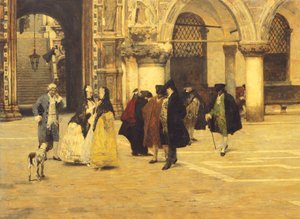 Strolling in the square in Venice