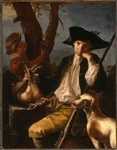 G. F. Cipper known as Il Todeschini, Resting Hunter by Giacomo Francesco Cipper
