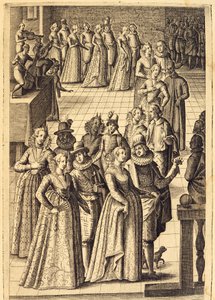 Nobles at a Reception, engraving