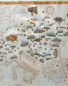 A Nautical Map, detail of Western Europe, 1564