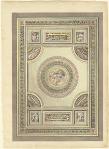 An Ornate Ceiling with an Allegory of Spring by Giacomo Quarenghi