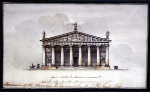 Elevation of the Riding Stables at Tsarskoye Selo by Giacomo Quarenghi