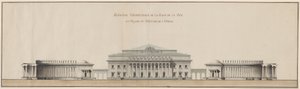 Geometrical Elevation of the Peace Plaza and Façade of the Opera House