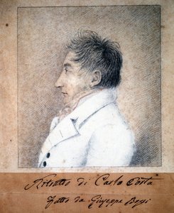 Portrait of Carlo Porta (1775 - 1821) by G. Bassi by Giambattista Bassi