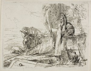 Standing Philosopher and Two Other Figures, from Capricci