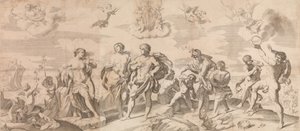 Bacchus with His Companions Discovering Ariadne on the Island of Naxos, after Reni by Gian Battista Bolognini