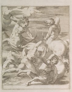 Battle between Hercules and Centaurs by Gian Jacopo Caraglio