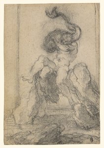 A Marine God with a Dolphin