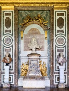 Bust of Louis XIV, Salon de Diane, Grand Apartment, Chateau de Versailles, France, 17th Century