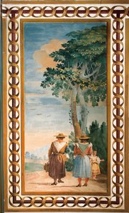 Three Peasants Seen from Behind, from the Room of Rustic Scenes, in the Foresteria