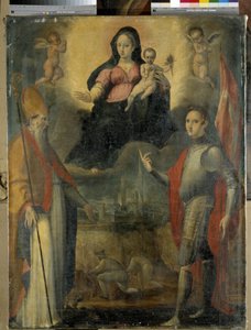 Madonna and Child with Saints Mercuriale and Valeriano by Gianfrancesco Modigliani