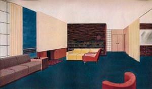 Design for a Living Room by Gilbert Rohde