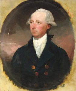 Portrait of Sir Thomas George Skipwith, Half-Length, in a Blue Coat, Feigned Oval by Gilbert Stuart