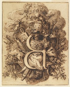Ornamental Design for the Letter B by Gilles Marie Oppenord