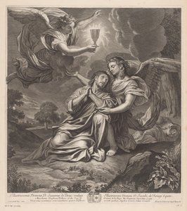 Christ in the Garden of Gethsemane with Two Angels by Gilles Rousselet