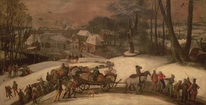 A Military Expedition in Winter, c.1590 by Gillis Mostaert