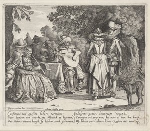 Elegant Company Making Music Outdoors