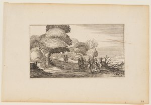 Men with Muskets on a Path leading through Woods, from Twelve landscapes with Figures by Gillis van Scheyndel