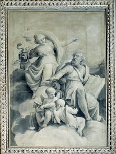 Justice Rewards Worth and Shows the House of Virtue by Gio Batta Celle