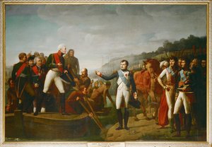 Farewell of Napoleon I and Tsar Alexander I at Tilsit in 1807