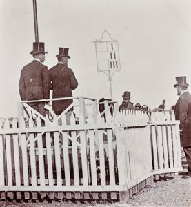 Viewers Racecourse in the Cascine Park: Max Stiozzi Marquis, Marquis Malaspina Azzolino, Arnaldo Pozzolini and the Deputy Marquis Torrigiani