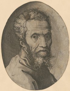 Portrait of Michelangelo by Giorgio Ghisi