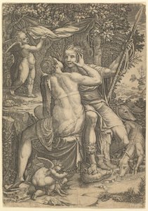 Venus and Adonis by Giorgio Ghisi
